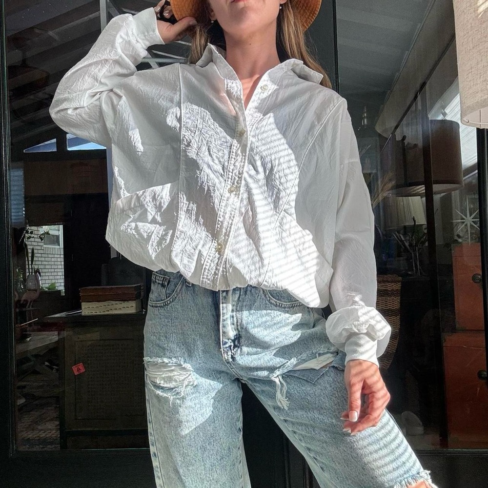 Cortina - rare 80s vintage - women’s button up relaxed fit shirt jacket